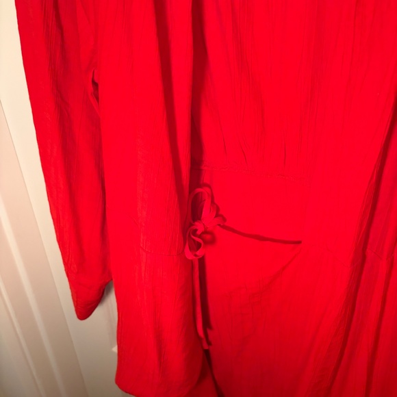 H&M red wrap-around M mini dress - Picture 8 of 12